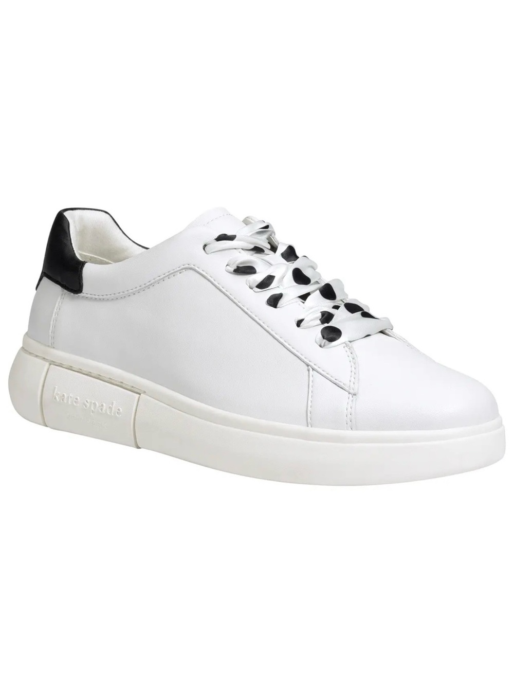kate spade Polka-dot Lace Leather Sneakers